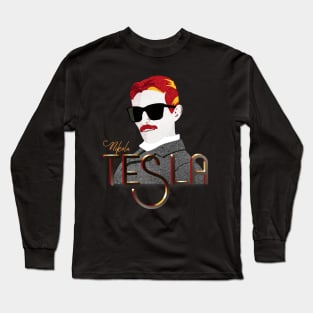 Nikola Tesla Shades Long Sleeve T-Shirt